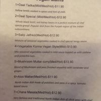 Some of the vegan mains at Exotic Indian Curries in Summer Hill