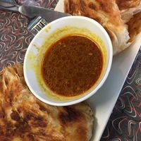 Vegan roti canai at Laksa King in Vancouver