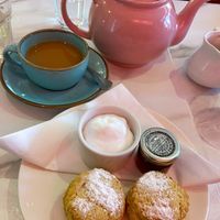 Vegan cream tea with aquafaba replacement for clotted cream  at Sweet Little Things in Bath