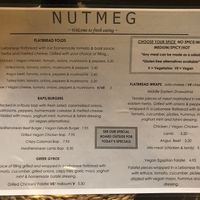 Menu, Dec 2022  at Nutmeg in Wolverhampton