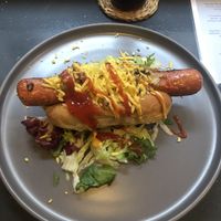 Vegan hot dog  at Nutmeg in Wolverhampton