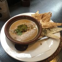 Egyptian spiced soup and flatbread  at Nutmeg in Wolverhampton
