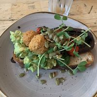 vegan breakfast at Trading Post Coffee Roasters in Brighton