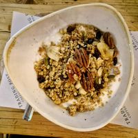 Granola bowl. at Trading Post Coffee Roasters in Brighton