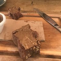 Banana bread in the process of being devoured at Trading Post Coffee Roasters in Brighton