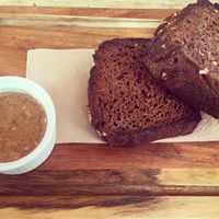Toasted banana bread at Trading Post Coffee Roasters in Brighton