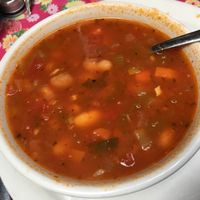  Vegan vegan soup, very tasty!! at Theo's in Penticton