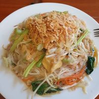 Fried noodles with veggies (there is tofu as well) at Casa Bonita in Cat Ba