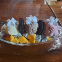 Ice cream boat (not vegan) at Casa Bonita in Cat Ba