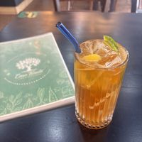Peach, lime, lemongrass tea. 😎  at Casa Bonita in Cat Ba
