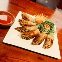 Lovely veggies spring roll  at Casa Bonita in Cat Ba
