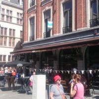 Outside at Ellis Gourmet Burger in Leuven