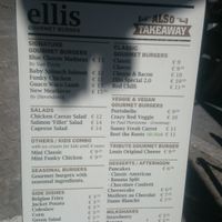 Menu at Ellis Gourmet Burger in Leuven