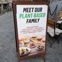 Vegan proposal outside at Ellis Gourmet Burger in Leuven