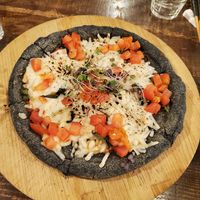 Margherita pizza with vegan cheese at Volver in Kochi
