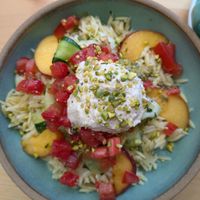 Orzo salad at Kia Ora in Annecy