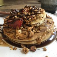 vegan pancakes at Kia Ora in Annecy