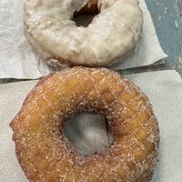 Maple and a cinnamon sugar   at The Holy Donut - Commercial St in Portland