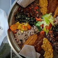 Delicious Vegan Platter & Samosas at Selam in Orlando