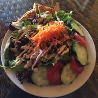 awesome falafel salad at Twisted Branch Tea Bazaar in Charlottesville