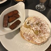 Pancakes and vegan bacon  at The Diner - Camden in North London