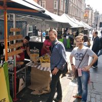 Hungry vegans at Soho Vegan Market in London