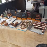 Cakes  at Soho Vegan Market in London