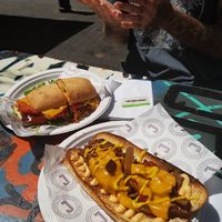 Steak Sandwiches at Soho Vegan Market in London