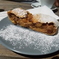 Apple strudel at Rotwandhütte in Vigo Di Fassa