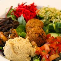 A good vegan mezze option from Robertson's Organic Cafe... at Robertson's Organic Cafe in Tavistock