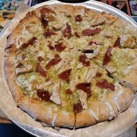 Build your own... disregard the tiny bite I took before remembering to take a picture! at The Mitten Brewing Company in Saugatuck