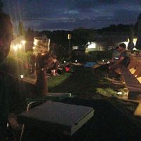 Love the atmoshere in the back yard! at The Mitten Brewing Company in Saugatuck