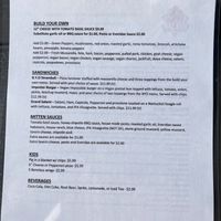 Menu page 2 at The Mitten Brewing Company in Saugatuck