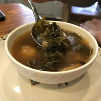 Potato Kale soup at 96 Lives Vegan Bakery and Cafe in Lancaster