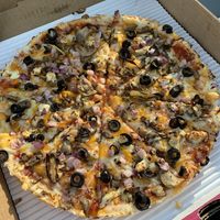 Vegan cheese and hemp crust   at Pizza Cat in Toledo