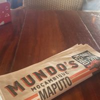 Menu at Mundo's in Maputo