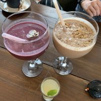 I can’t remember the names of these smoothies because they were my friends ones but I tasted them and they were both delicious 🤤 at Hustle n' Flow Eatery in San Pedro De Alcantara