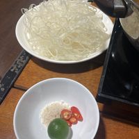 Ingredients for hotpot  at Tam An Lac - Hoan Kiem in Hanoi