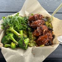 Not yo mamas with the works  at Flourish Plant-Based Kitchen - Food Truck in Portland