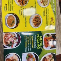 Menü at Verde Vital in Bogota