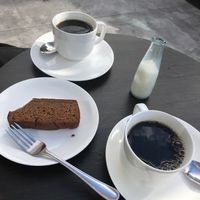 Desert and coffee at Fogwood + Fig in Port Jervis