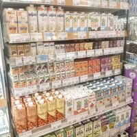 The veggie milk section at National Azabu in Tokyo