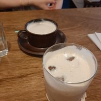 The most delightful brown sugar and GINGER drink at Hobodo Cafe in Kyoto