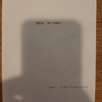 Front of full English menu at Hobodo Cafe in Kyoto