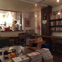 The interior at Hobodo Cafe in Kyoto