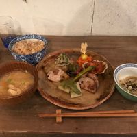 Lunch set at Hobodo Cafe in Kyoto