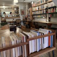 Cozy interior at Hobodo Cafe in Kyoto