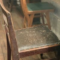 Beautiful chairs at Hobodo Cafe in Kyoto