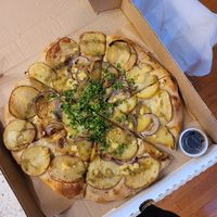 Potato pizza at Sprouted Oven in Abbotsford