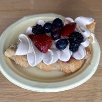 Berries and cream croissantts  at Sprouted Oven in Abbotsford